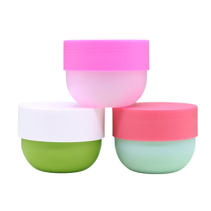 Small PP Frosted Unique Body Scrub Jasr Bowl Shape with Spoons Lids 200ml/200g 300ml/300g for Sugar Butter Packaging Container