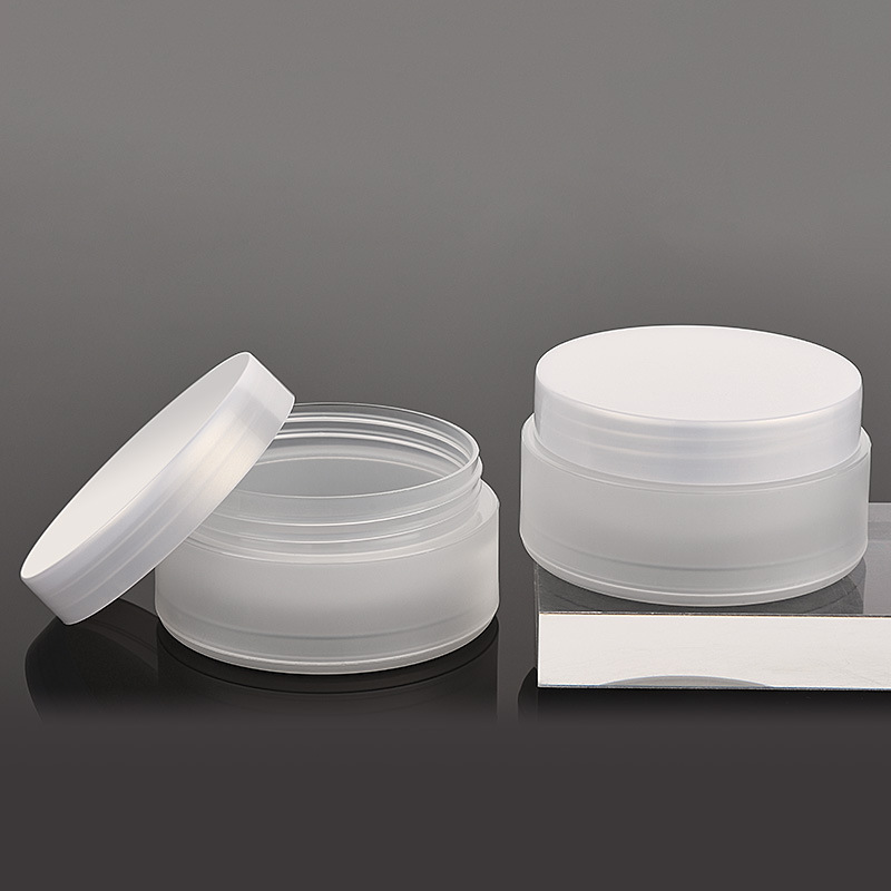 Cosmetic Cream PET PE PP Jar 100ml 120ml 200ml Plastic Container Round Clear Lotion Customized Blue Scrub Butter Jars Silver Lid