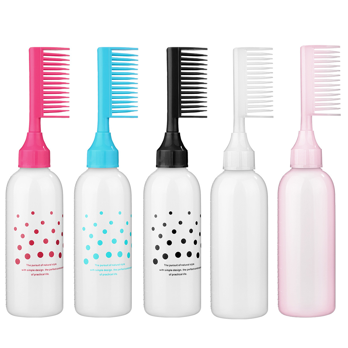 50ml 80ml 100ml 150ml hair comb bottle hair dye brush bottle Home Beauty DIY Bottle