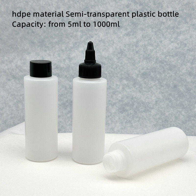 Empty HDPE Translucent Plastic Glue Lubricant Oil Bottle with Nozzle 120ml Pet Ear Drops Bottle Eye Dropper Squeeze Container