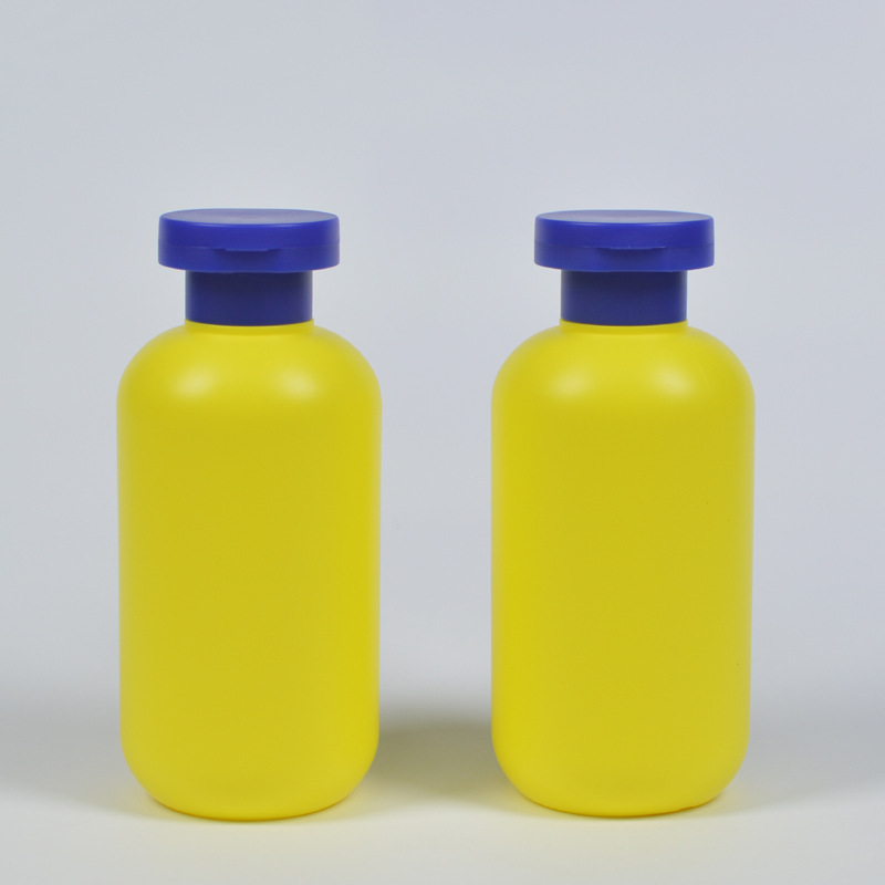 Customize Soft Touch HDPE PET Plastic Shampoo Bottle with Flip Cap 300ml 400ml 500ml Scrub Lotion Body Wash Squeeze Bottle