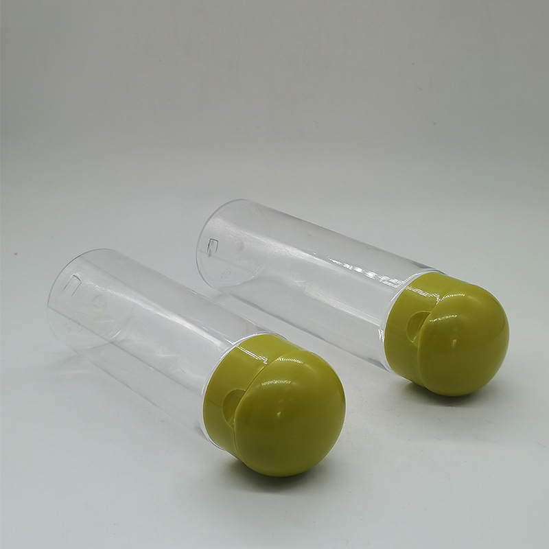 Wholesale 100ml 120ml 200ml Clear Shampoo Bottle Cylinder Flat Shoulder Frosted Lotion Bottles With Round Flip Cap