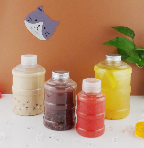 Disposable take out 10oz 17oz 24oz 34oz Plastic PET Beverage Bottle Juice Yoghurt Bottle  Beverage Containers