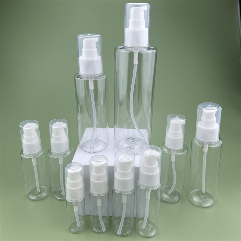 Travel Size Clear White Plastic Serum Bottle With Lid 15ml 20ml 30ml 40ml 50ml 60ml 80ml 100ml 120ml 250ml Lotion Pump Bottles