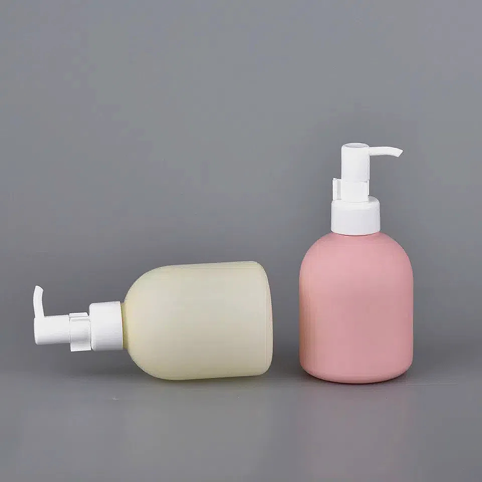 Frosted Texture Creamy Pink Color 200ml HDPE Lotions Bottle Body Wash Bottle Shampoo Pump Bottle Hand Lotion Gel Dispenser