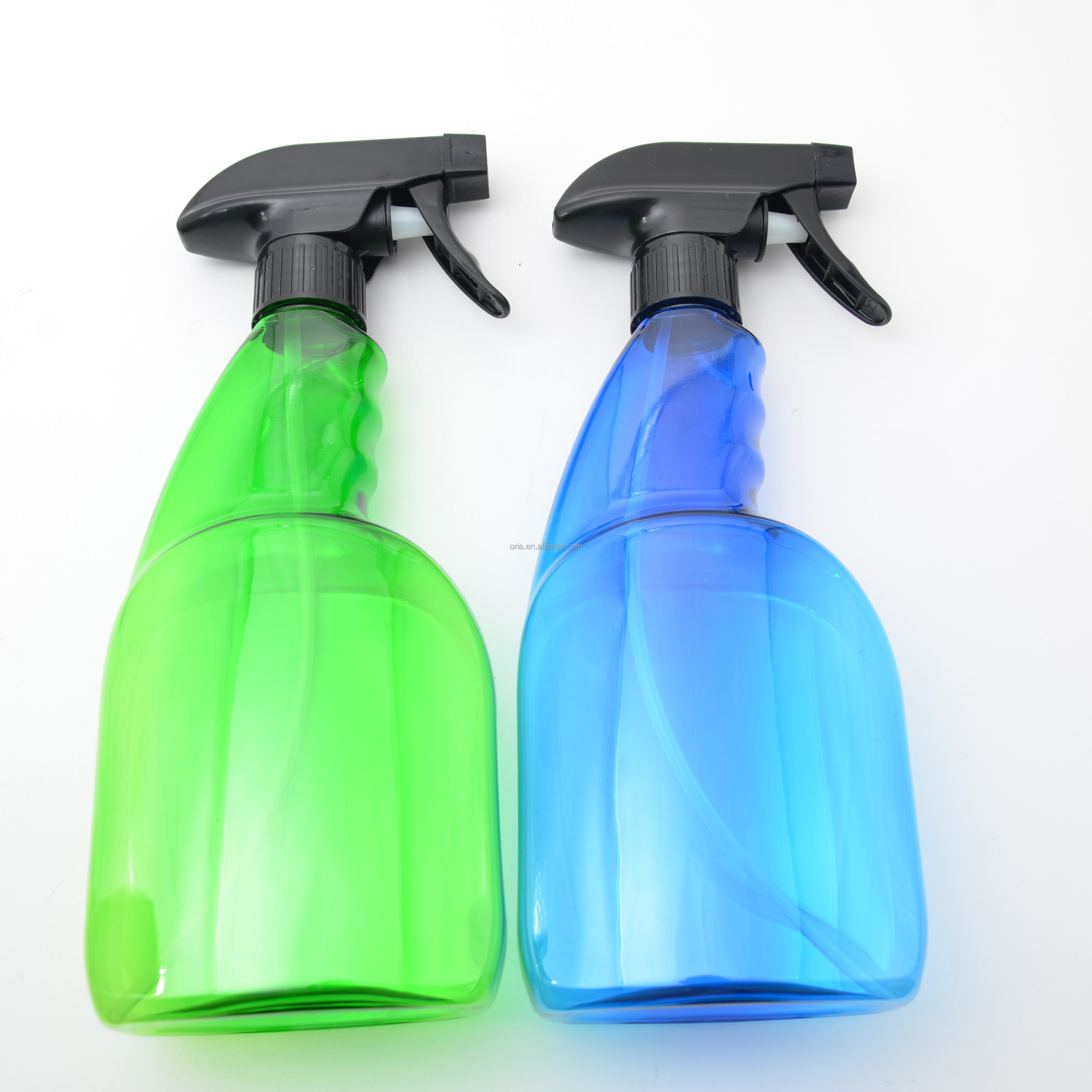 Wholesale Color 500ml 16oz round plastic Black trigger spray bottle sprayer bottle kitchen toilet cleaning spray bottle