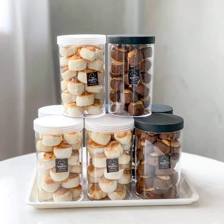 600ml 700ml 900ml 1000ml 1200ml Bulk PET Empty Round Food Container Storage Candy 10cm Wide Mouth Clear Plastic Jars