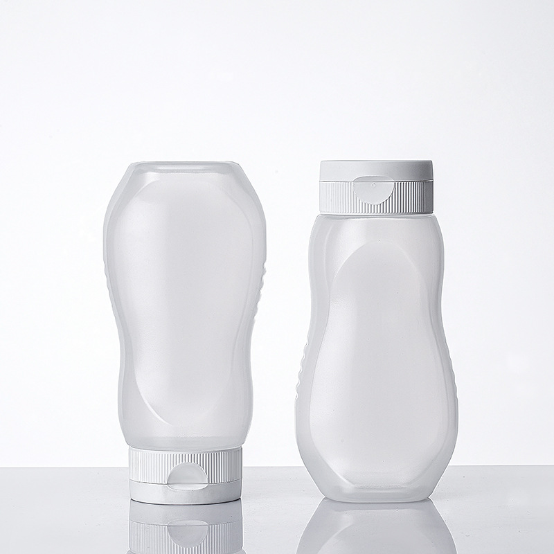8oz 11oz 12oz 16oz Squeeze ketchup Bottle with flip top caps 330g 360g 405g 500g clear Squeeze Bottles plastic sauce bottles