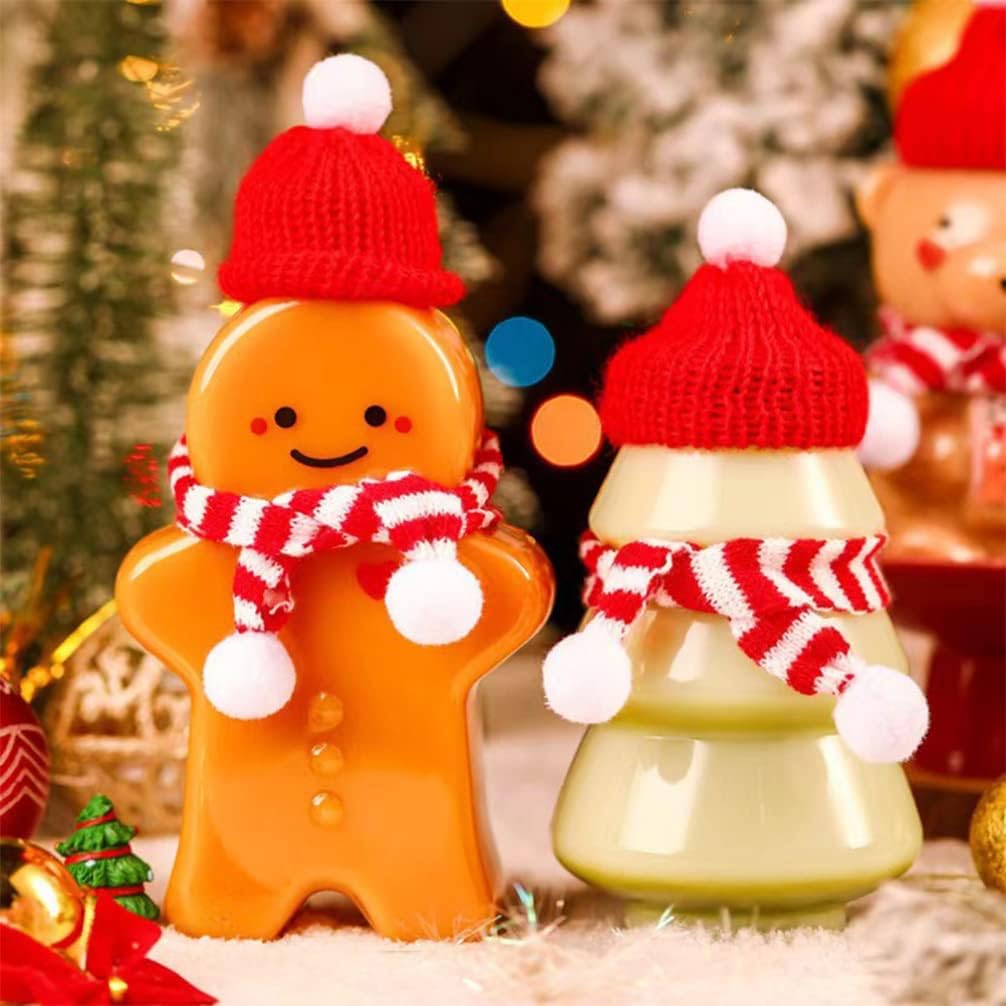 Gingerbread Man Drinking Bottle 300ml 500ml 16oz plastic juice packaging customize snowman bottle and Christmas tree bottle