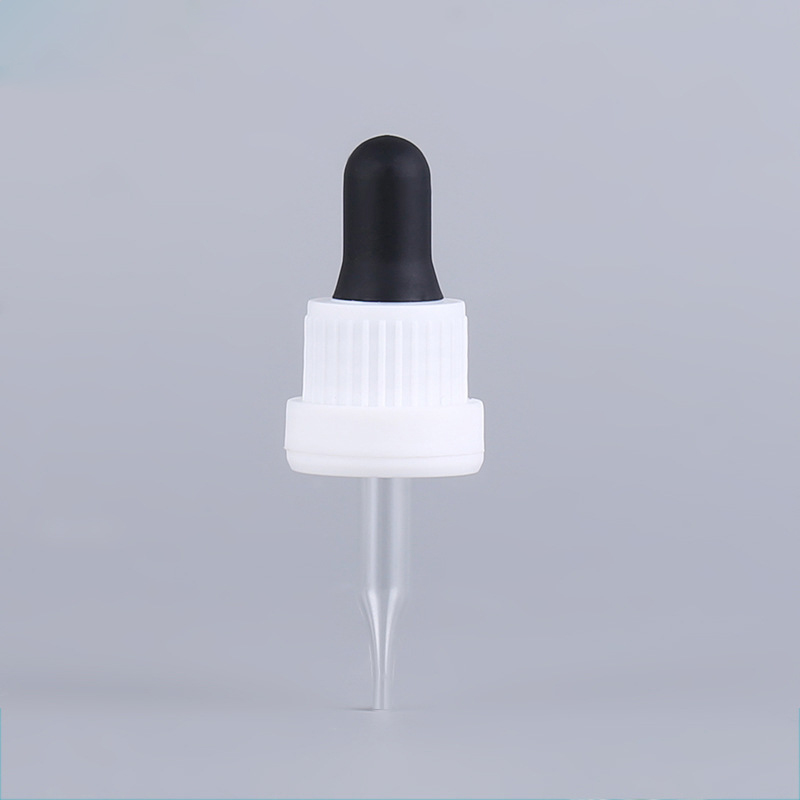 13/415 18/415 20/415 smooth white dropper cap white plastic cosmetic essential oil dropper with pipette for 30ml glass bottle