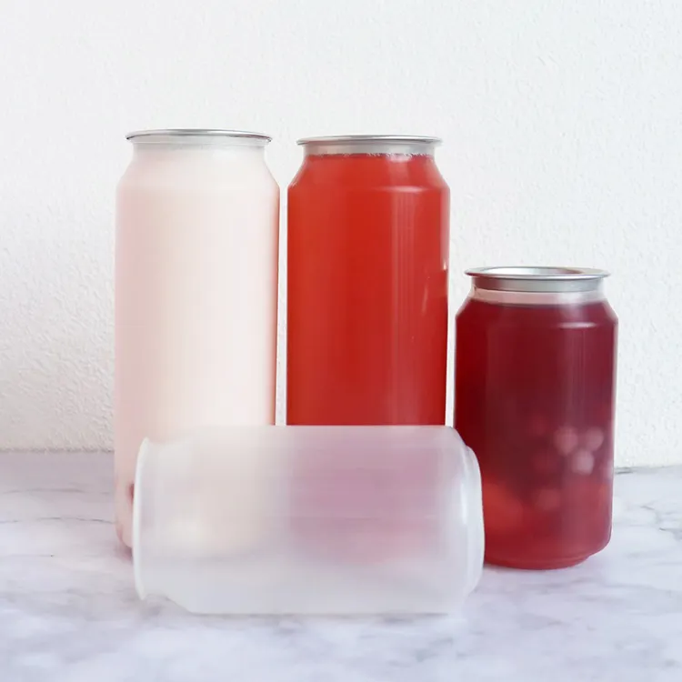 Wholesale 250ml 330ml 500ml PP Plastic PET Empty Round Bubble Boba Milk Tea Juice Coffee Beverage Bottles Cups Hot Fill Pop Cans