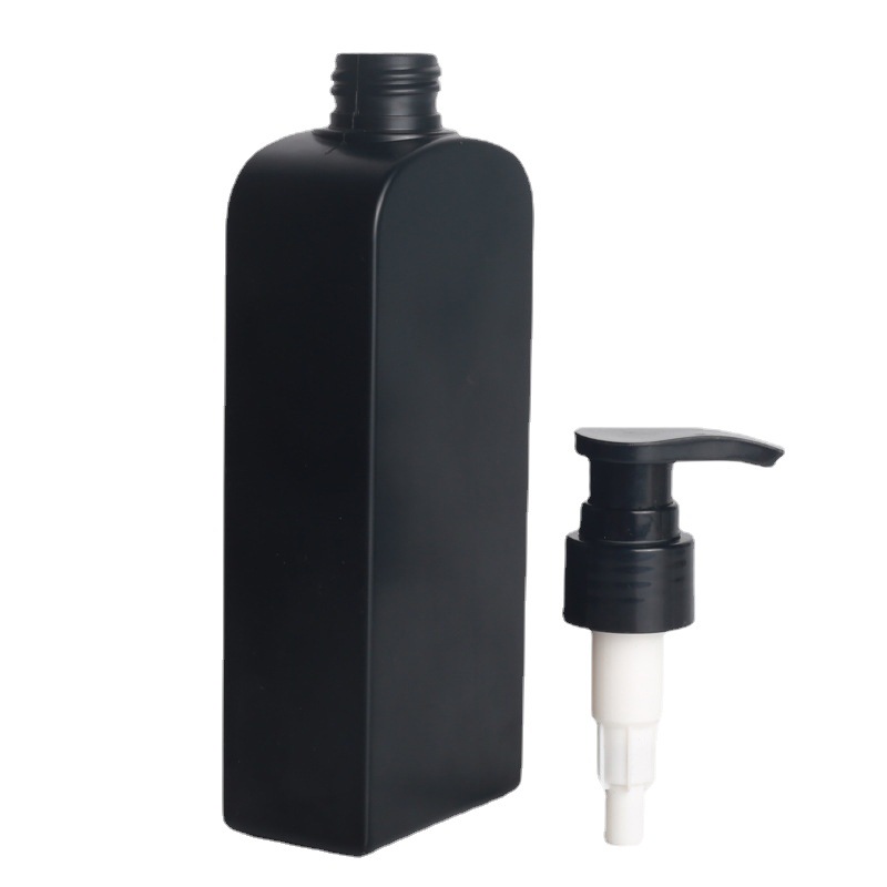 250ml 500ml 700ml PETG PET PE Matte Black Square Round Plastic Shampoo Bottle Customize Clear Lotion Cosmetic Bottles
