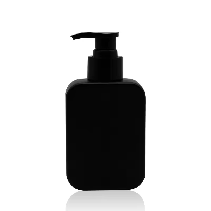 150ml 300ml 500ml Matte Black HDPE Square Empty Men Lush Shampoo and Conditioner Bottle Cosmetic Packaging Container Dispenser