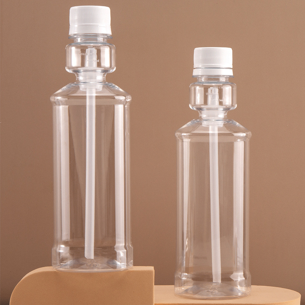 New design Transparent 250ml mouth wash recycled plastic mouthwash PET bottle with white screw cap