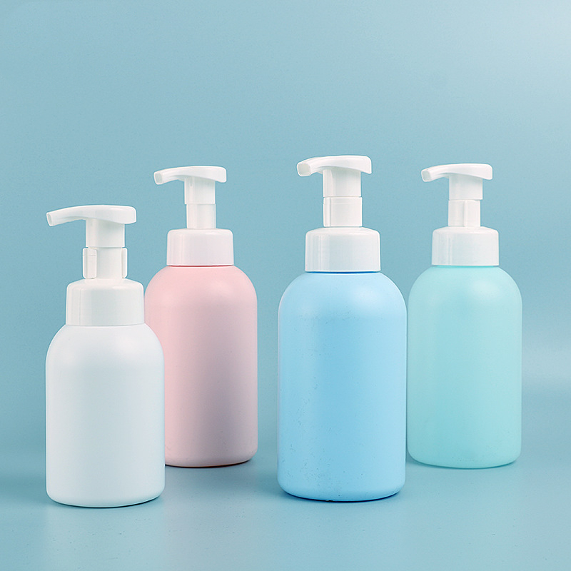 300ml 350ml 500ml White mousse foaming bottle Foam Pump lash shampoo bottle Pink foam facial cleanser dispenser bottle
