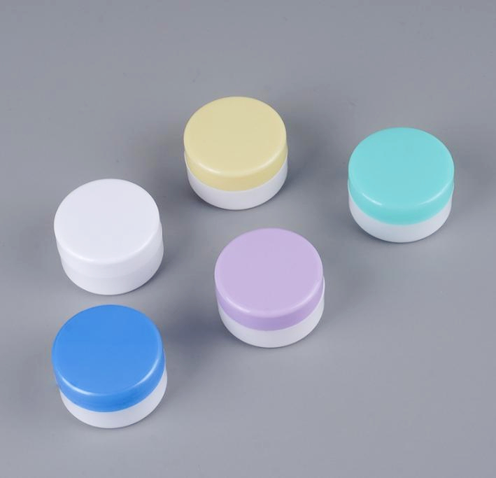 Color PP face cream jar 10g 20g 30g plastic cream bottle 20g emulsion Lotion face serum travel dispenser vial round jar with lid