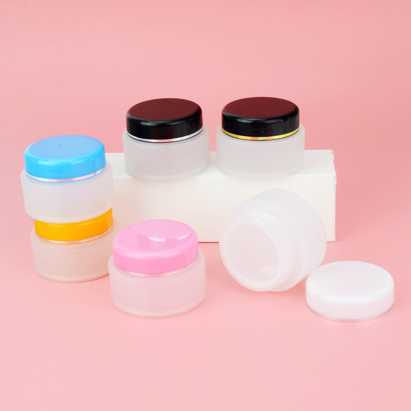 Customize Plastic 15 20 30 40 50g Cream Lotion Container Jars Round Jar Skincare Cream Container Cosmetic Skincare Packaging