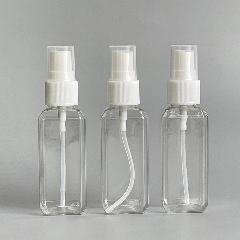 Color 20ml 30ml 50ml 60ml 100ml 120ml 150ml Square PET Plastic spray bottle Alcohol perfume Essential Oil fine mist spray bottle
