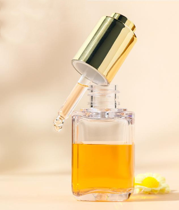 Luxury Thick Wall PETG Push Button Dropper Bottle 20ml 30ml 50ml 100ml Clear Serum Scalp Hair Oil Spray Lotion Pump Bottle Jar