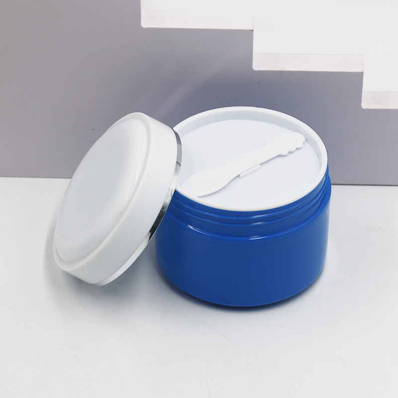 250g PP plastic cream jar body scrub massage jar with spoon cosmetic skin care cream body butter Hair gel packaging