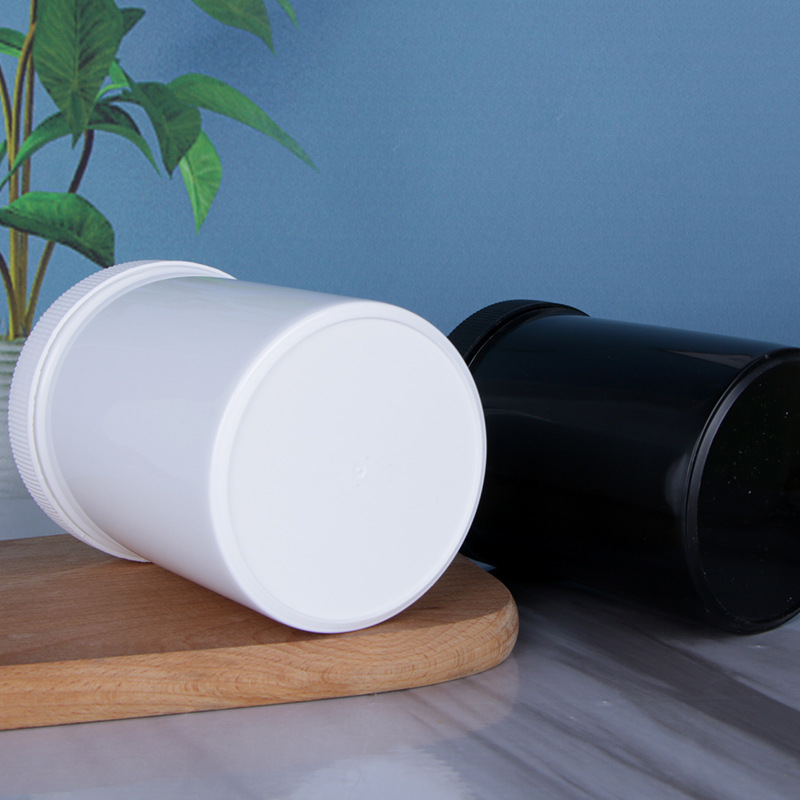 White round PP plastic cream jar, food grade plastic container lid 100ml 200ml 250ml 300ml 500ml 1000ml 8oz 12oz 16oz 1L/Litres