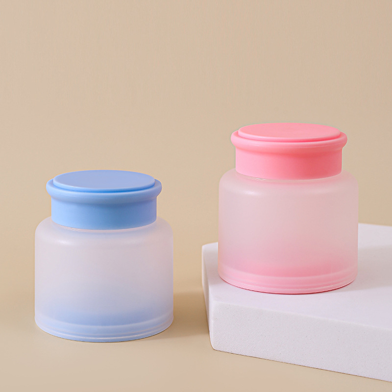 30g 50g 100g PP Double Wall Refillable Baby Lotion Jar Clear Pink Blue Portable Travel Face Cream Jar Plastic Cosmetic Packaging