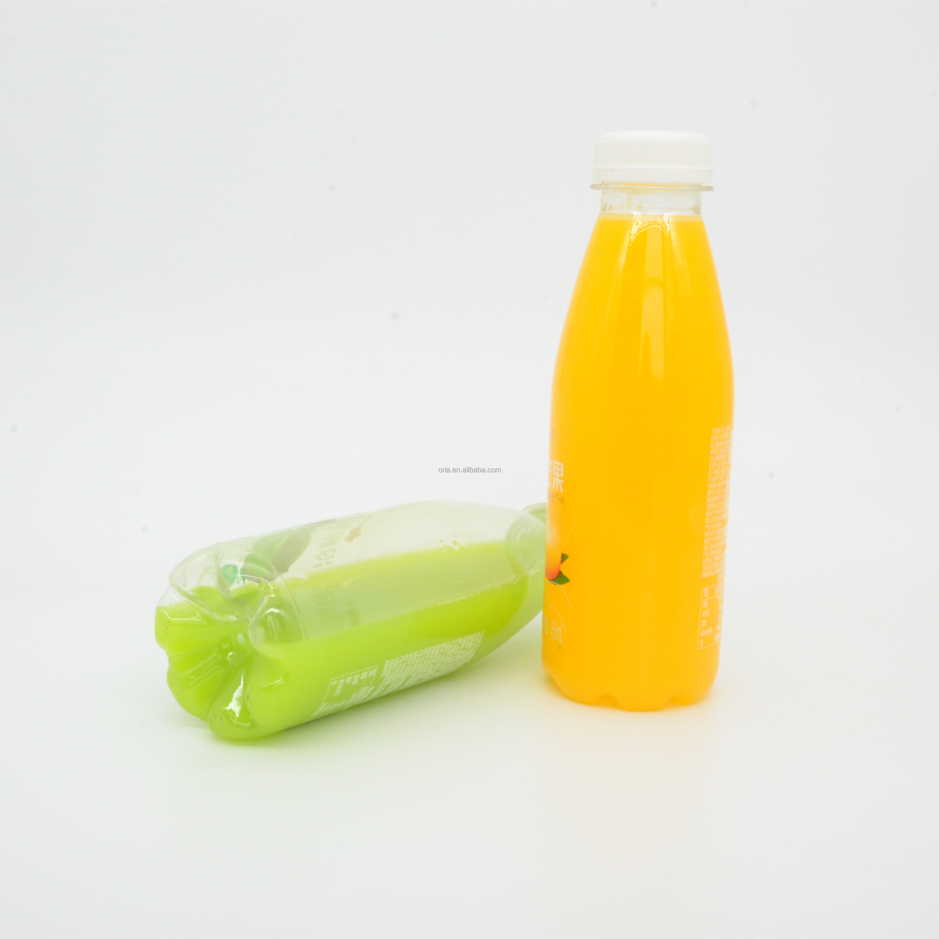 Custom Clear plastic PET beverage bottle  with tamper evident lid food grade PET tea juice bottle milk coffee bottle