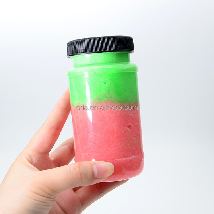 Custom 150ml 250ml Hair care Container empty clear plastic skin care cream cosmetic bottle Hair Oil PET Plastic Jar With Lid