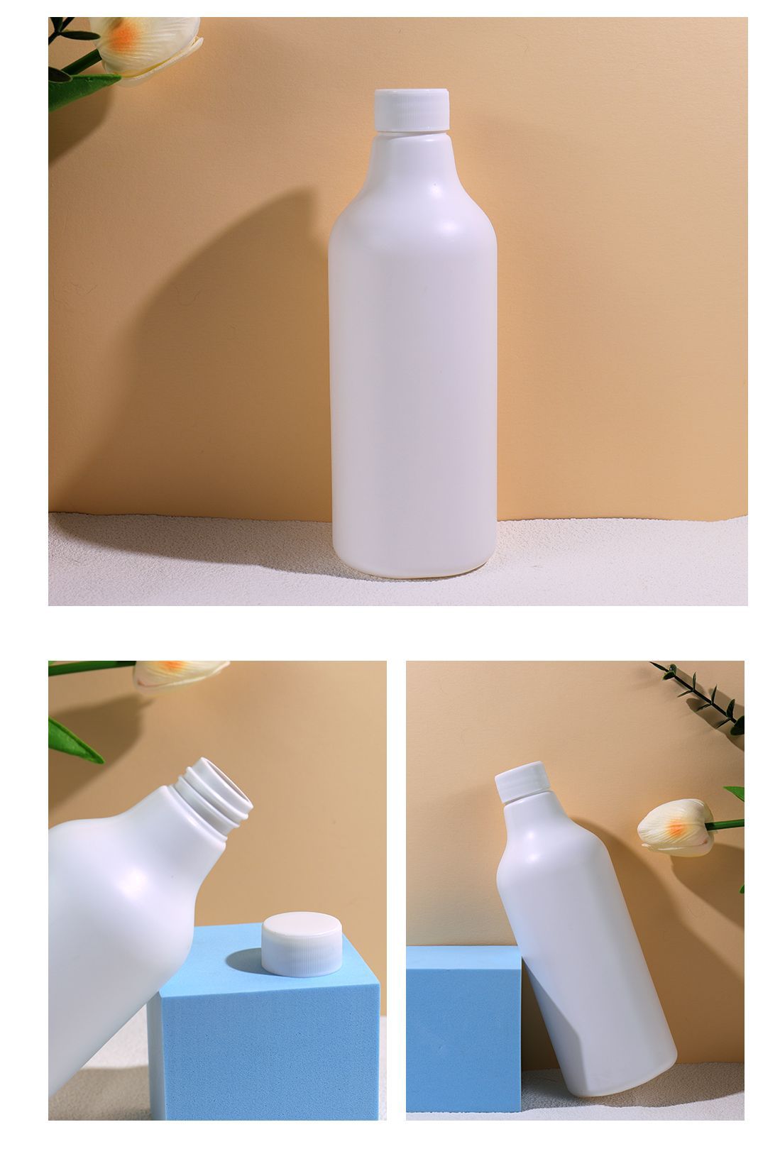 500ml white HDPE plastic empty Oil pollution purification baseball bottle Trigger Spray Bottle Hand Sanitizer Spray bottle