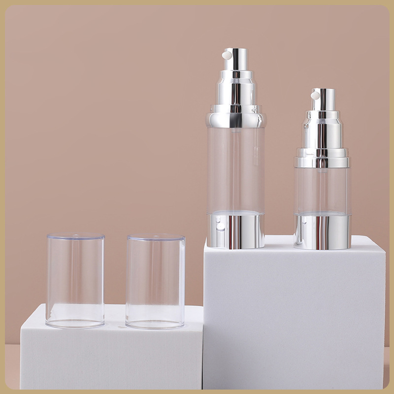 15ml 30ml 50ml Gold Silver Acrylic Bottle Airless Pump Spray Lotion Emulsion Packaging