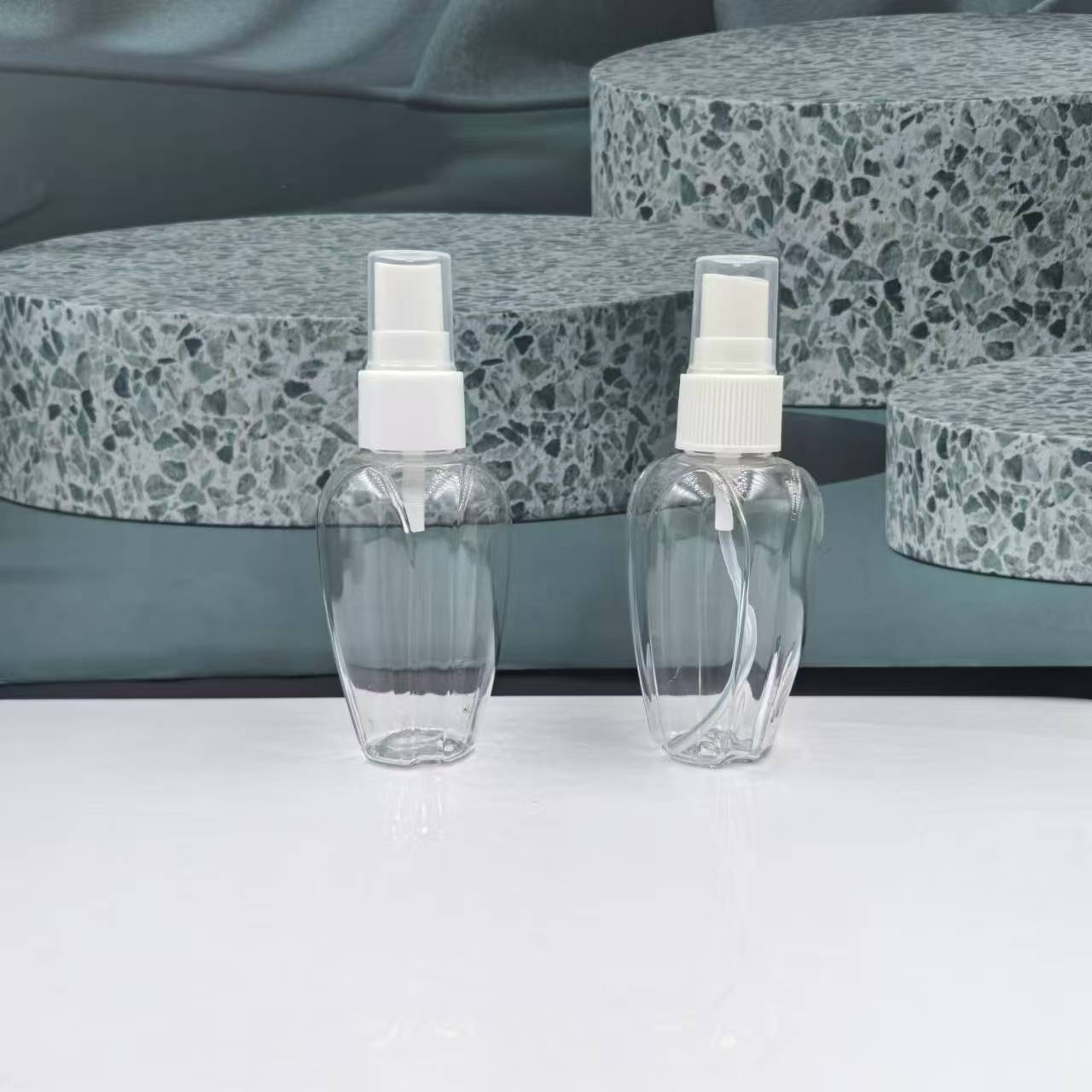 50ml clear Plastic Spray Mist Fine Bottles Hand Wash Sanitizer Gel Lotion Bottles Plastic Mist Perfume Spray Bottle Pump