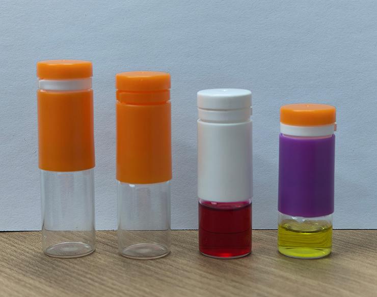 New 3ml 5ml 7ml 10ml cosmetic liquid dropper bottle double silo water powder mix bottle freeze-dried lyophilized powder bottle