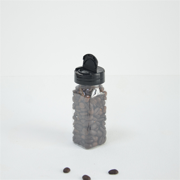 3.5 Oz Square Plastic Spice Jars/ Seasoning Containers Empty Storage Spice Powders/Peppers Containers  With Black Screw Lid