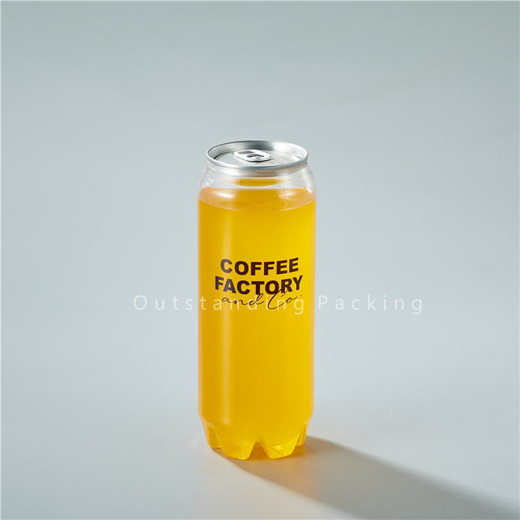 Custom 250ml 300 330ml 500ml 650ml plastic cans for soda drinks plastic pop cans with easy open lids