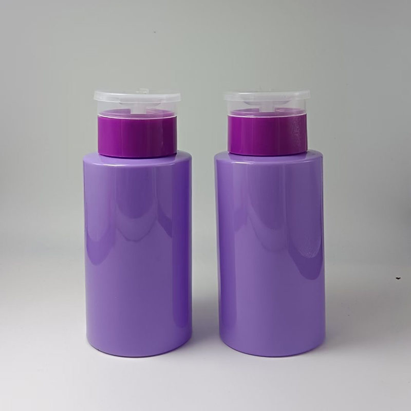 100ml Purple PET Face Toner Bottle Makeup Remover Toner Plastic Bottle Oil Cosmetic Container Push Down Pump Dispenser Bottle