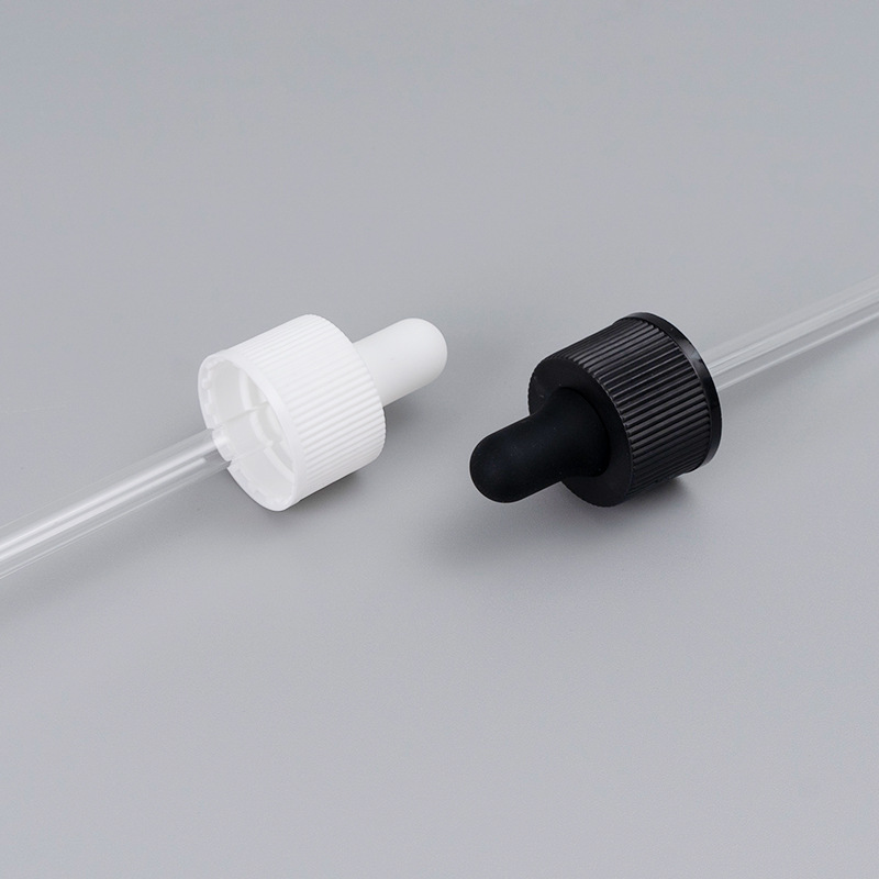 13/410 18/410 20/410 din 18 glass dropper pipette white black smooth plastic dropper for cosmetic oil