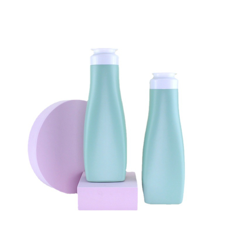 custom color Green 500ml HDPE shampoo conditioner Squeeze bottle 16oz Body Care Lotion Flip Top Cap bottle