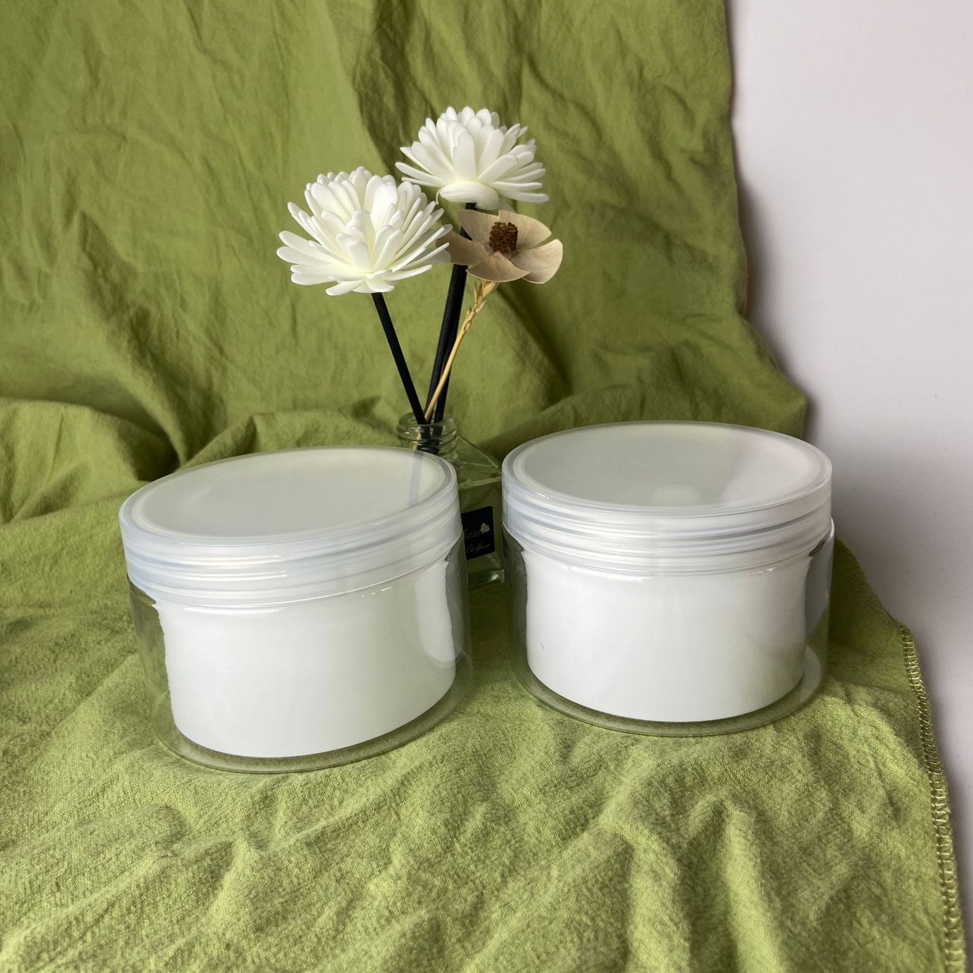 150g 200g transparent Empty Wide Mouth Empty PET Plastic Cosmetic Jars Skin Care Face Mask Container