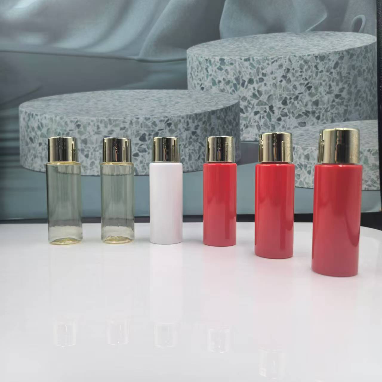 10ml 15ml 20ml 25ml PET Screw Cap Cosmetic Dispensing Bottle Plastic Skincare and Toner Container