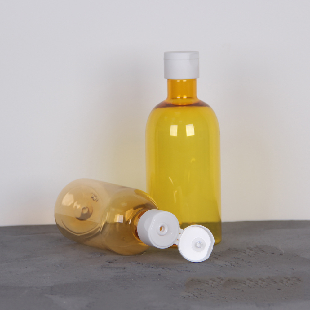 250ml 300ml 500ml Clear White Amber PET Shampoo Plastic Customize Cosmetic Packaging Bottle Cleanser Oil Container