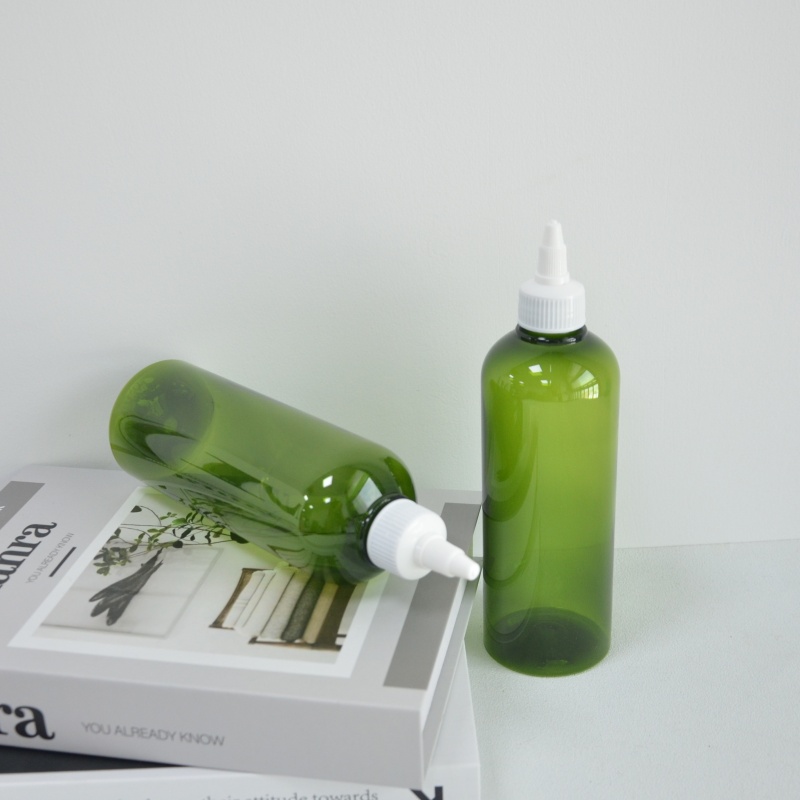 Food Grade 12oz 500ml 1000ml Matte Green Olive Oil Bottles for Sale Hot Sauce Squeeze 750ml PET Olive Oil Packaging Dispenser