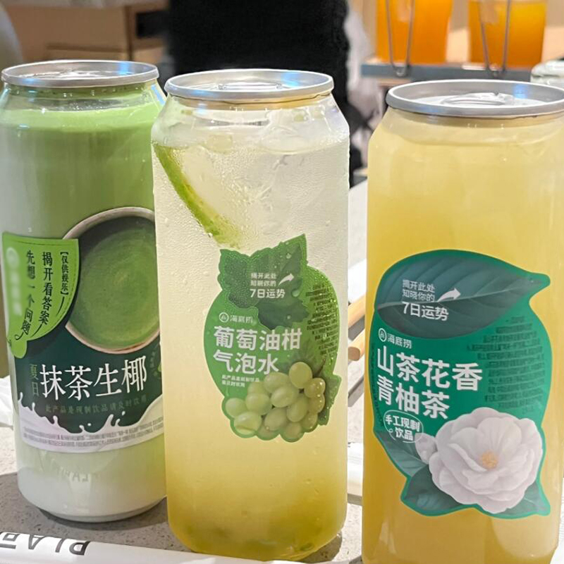 250ml 330ml 500ml 550ml 650ml Plastic clear PET PP Soda Can For Beverages Custom soda Jar packaging with machine