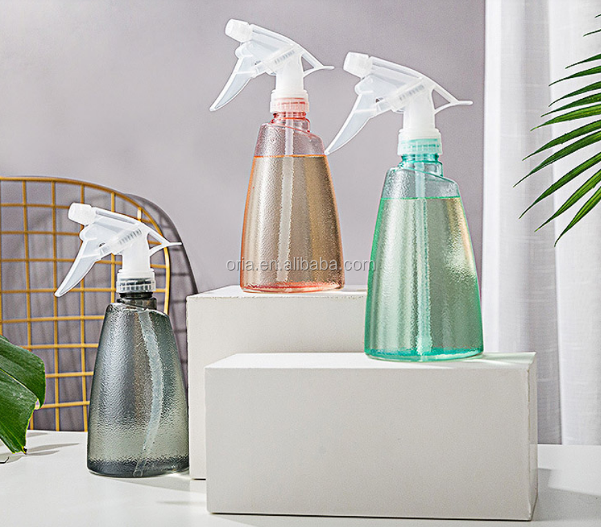 100ml 200ml 300ml Green Frosted Bottle plastic sprayer mist spray bottles amber round black plastic screw cap room spray b