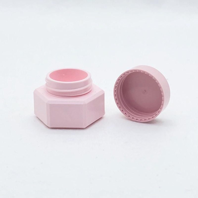 Unique 5g 10g 15g Square Round Cute PP Pink Plastic Jar Cosmetic Cream Packaging Containers With Lid For Nail Gel