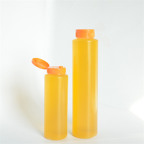200Ml 400Ml Bbq/Dressing Clear Plastic Sauce Bottle With Black Flip-Top Caps And Pressure Sensitive Liner