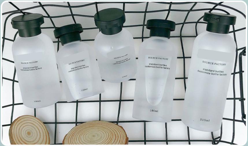 Green 100ml 120ml 150ml 200ml Flip Cap Lotion Bottle 250ml 500 ml PET Plastic Soft Touch Shampoo Bottle Gel Body Wash Dispenser