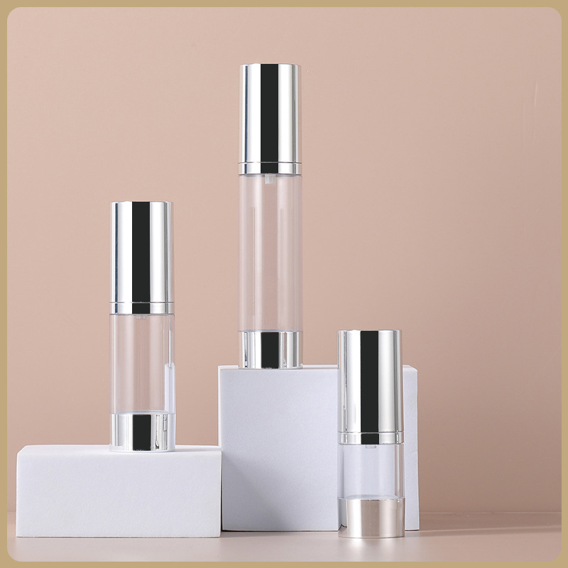 New style 15/30/50ml empty golden lotion pump bottle sunscreen cosmetic packaging With Gold Silver cap