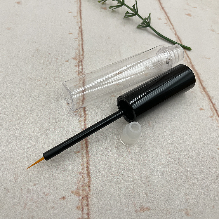 10ml Clear round bottle Plastic Mascara Bottle Mascara Tube With Brush Cosmetic Container Eyelash Bottle