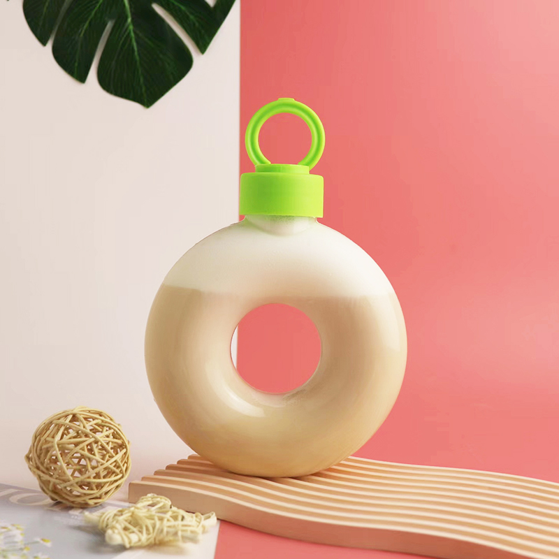 400ml 500ml Donuts shape plastic bottles for mike tea 16oz Travel Water Bottle Water Jug Drinking Bottle for Living Room Sports