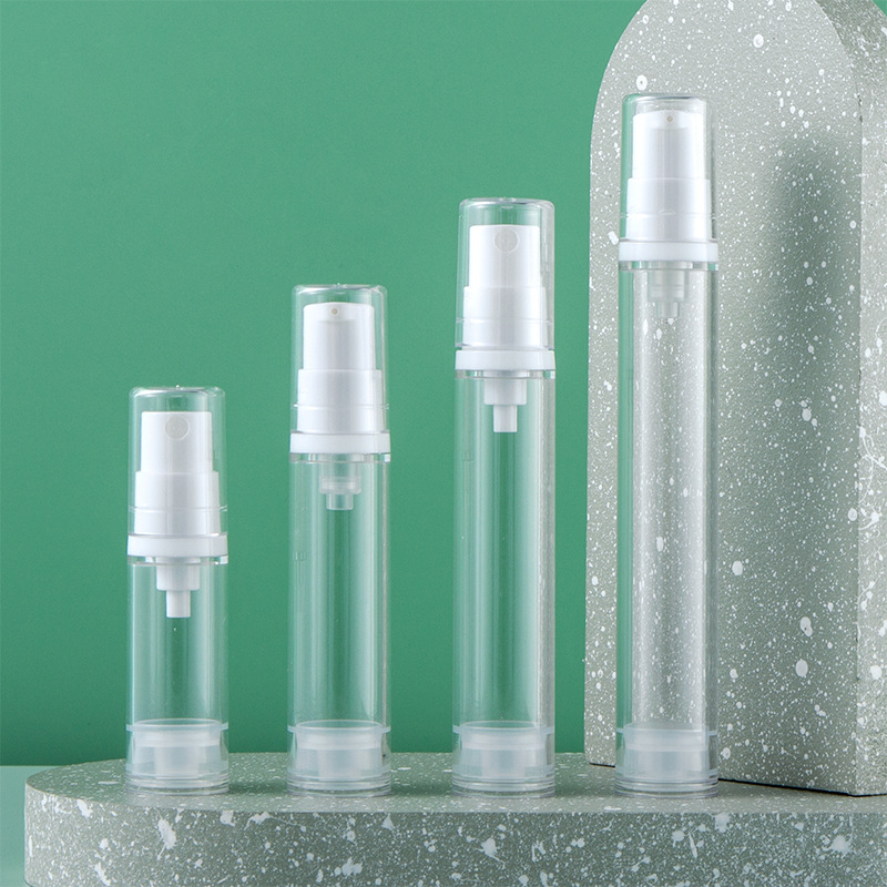 Luxury Airless Cosmetics Jar 30 50ml Plastic Lotion Bottle square Clear Customized Cream Packaging with Cap
